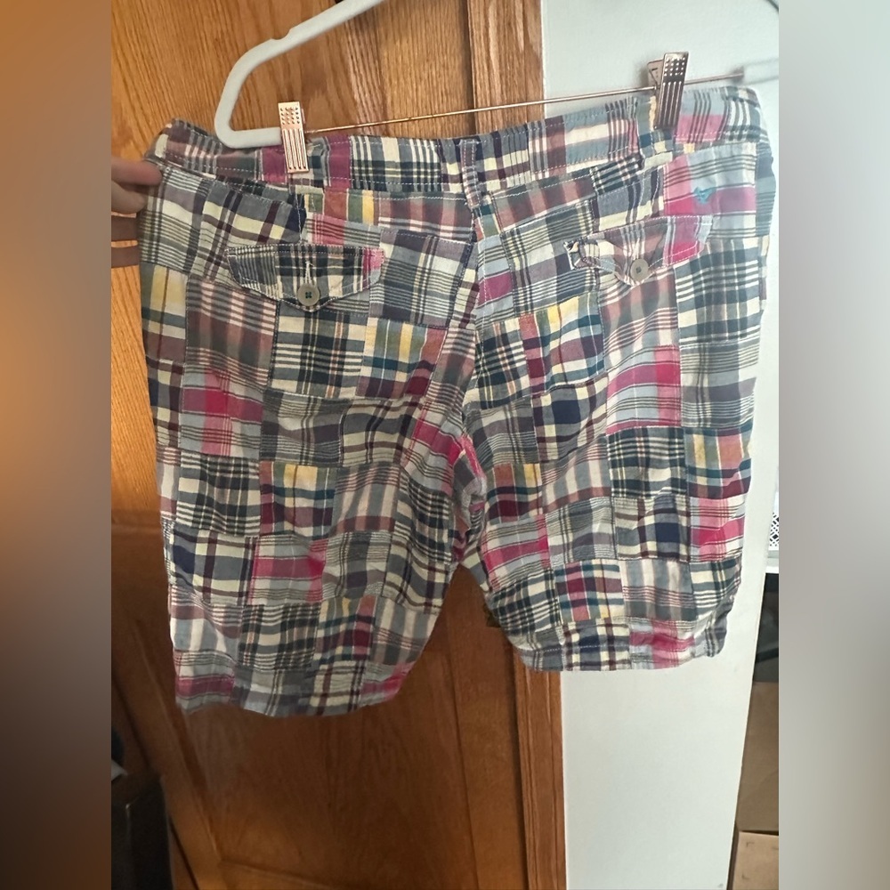 Y2K American Eagle Outfitters Multicolor Plaid Women's Shorts - Picture 3 of 5